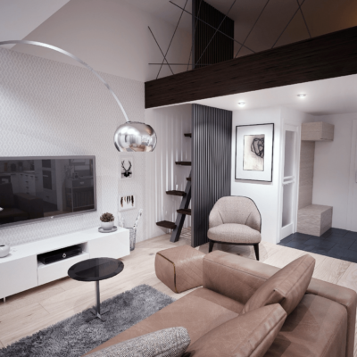 Interiér 1-izbový byt MEZONET Panské pole Vráble