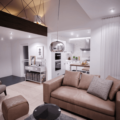 Interiér 1-izbový byt MEZONET Panské pole Vráble